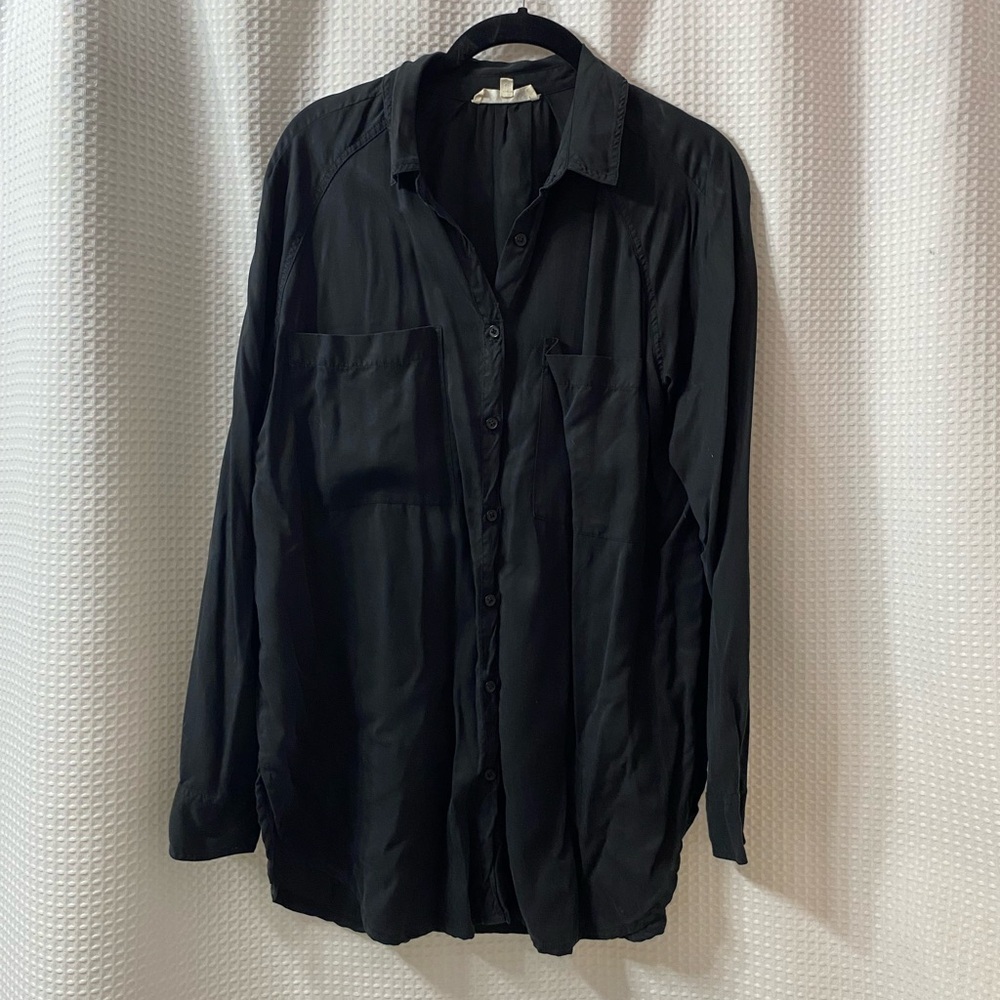 NWOT L&G Fluid Twill Pocket Tunic Shirt